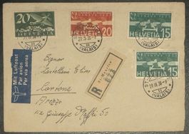 Schweiz 1932 - R-Briet St. Maurice - Luftpost Genève