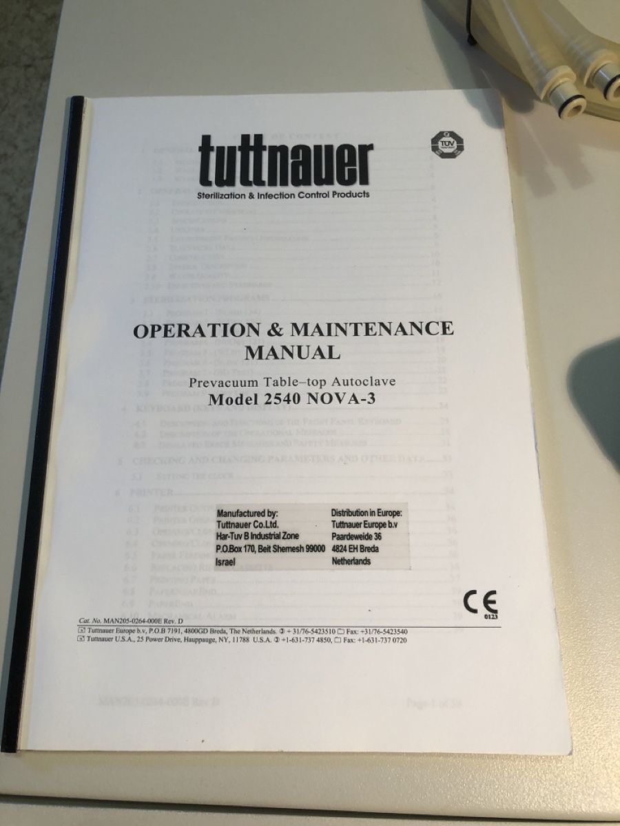 Tutte le macchine: Autoklav Tuttnauer Nova 3 – Usato da Oberkirch LU venduto da Sinusplusminus 9