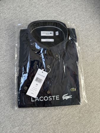 OriginalLacoste Hemd, Gr. 38, Slim Fit, Dunkelblau, NEU