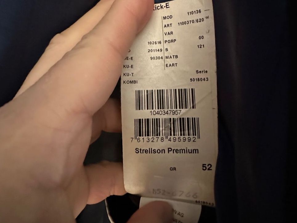 Strellson Giacche: Veston Strellson Premium Grösse 52 - blau – Usato da Arlesheim venduto da Kunst-Krempel 1