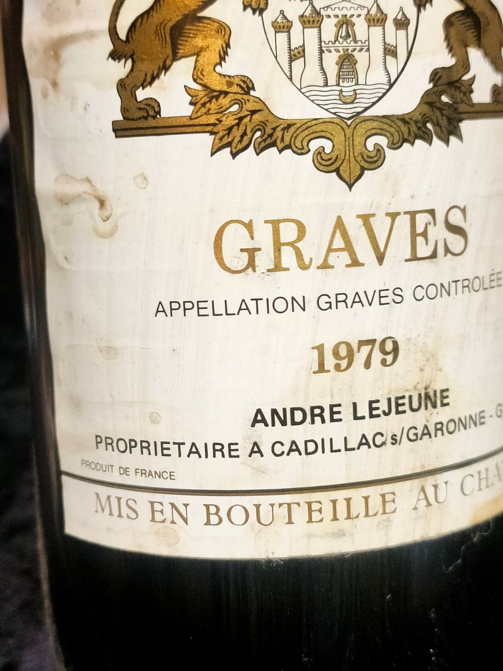 Vino: CHÂTEAU LARROUQUEY 1979 – Nuovo (secondo la descrizione) da Genève venduto da Leboucheoreilles 2