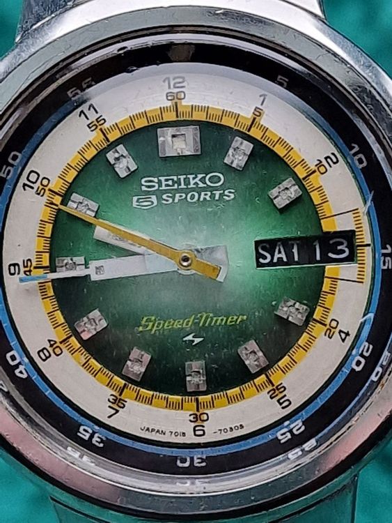 Sehr rare SEIKO 5 Sports Speed Timer ref.nr 7015 7020