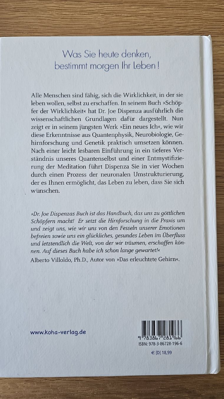 Libri: Dr. Joe Dispenza Ein neues Ich – Usato da Hildisrieden venduto da Schteigeiss 1