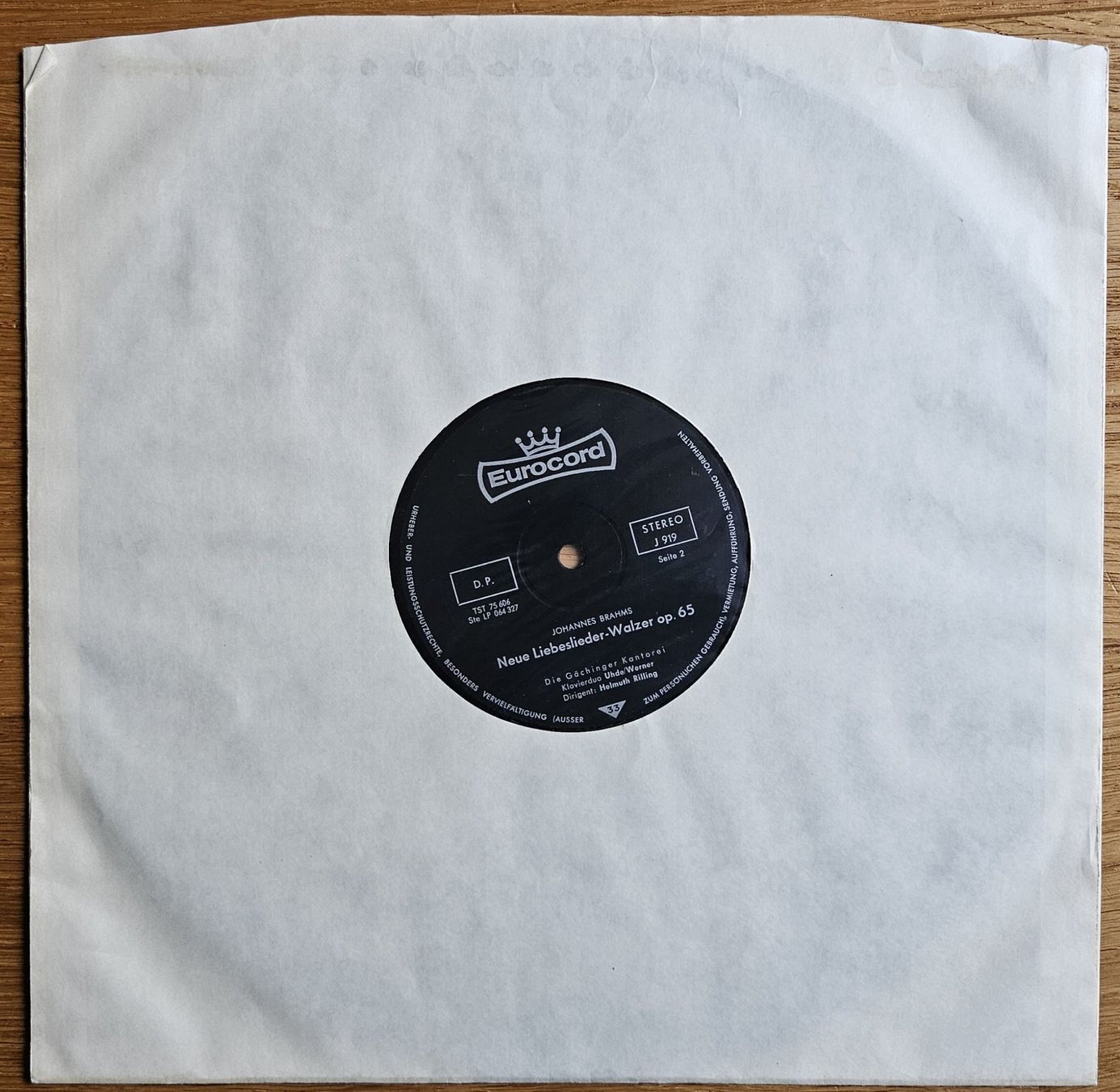 Schallplatten: Langspielplatte Vinyl Brahms: Liebesliederwalzer – Gebraucht aus Schaffhausen von asyouwestley 2