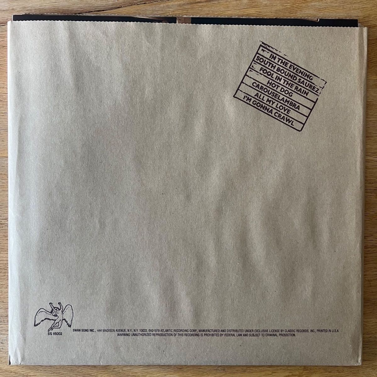 Dischi in vinile: Led Zeppelin - In Through The Out Door / US 2001 - 200gr. – Usato da Gais venduto da soundcave57