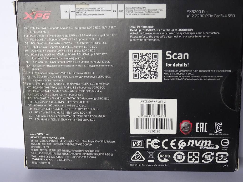 Harddisks: XPG SX 8200 PRO 2TB M.2 – Neu und originalverpackt aus Buttisholz von rappirosen 1