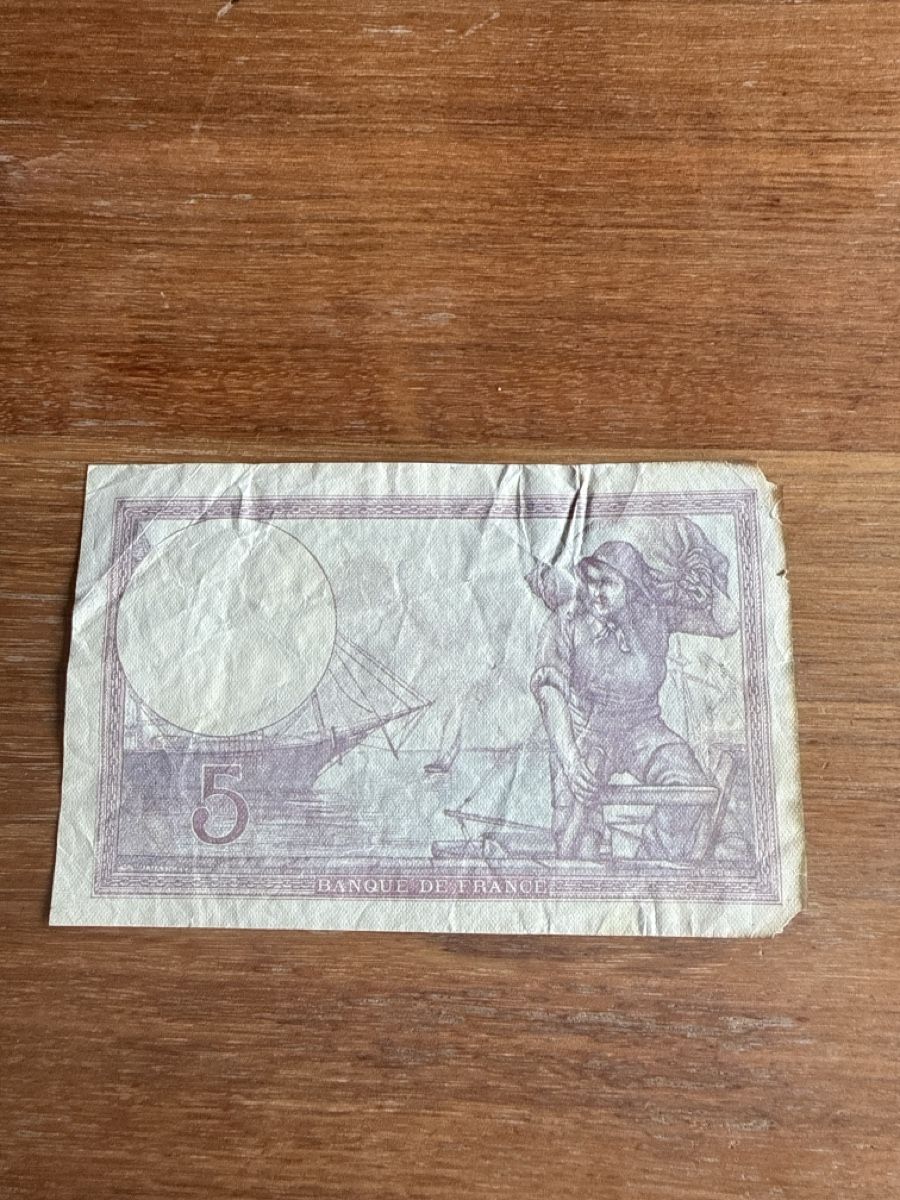 Banconote: Billet 5 francs français ancien – Usato da Genève venduto da math_cedra 1