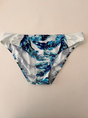 POUR MOI, Bikini-Höschen, Grösse 40 (UK 12),  Blau/Weiss
