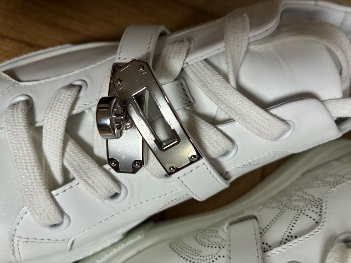 Hermès Scarpe da donna: Hermès Day Sneaker White Leather Size 37,5 – Usato da Zürich venduto da BobJones 3