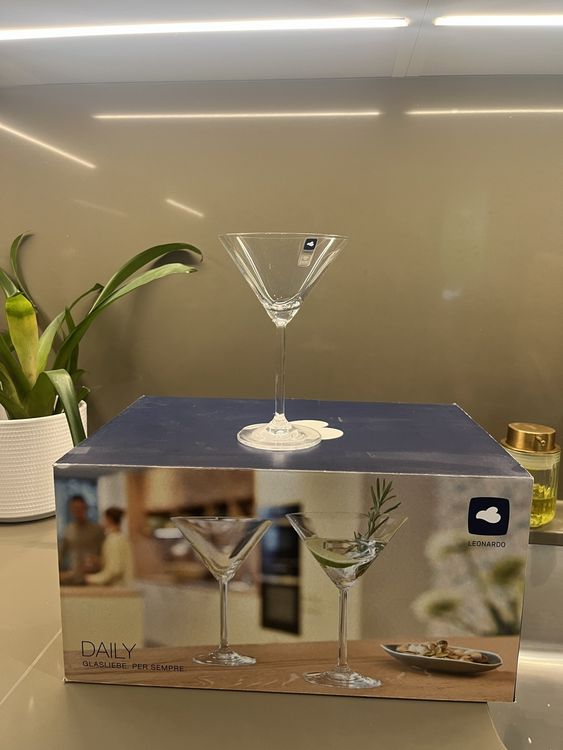 Cocktail-Gläser 'V-Line' – 6 Stück Martini-Gläser à 25 Cl, Spülmaschinenfest