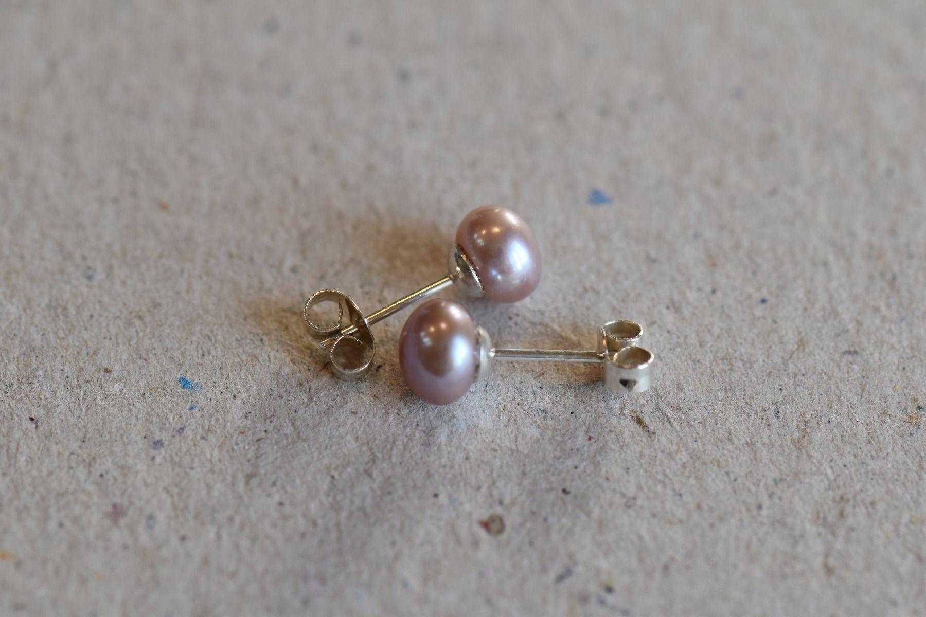 Orecchini pendenti & Orecchini a lobo: Natural Pink Perlen Silver Ohrring – Nuovo (secondo la descrizione) da Bévilard venduto da Yougems