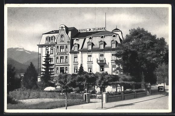 Cartoline postali: Interlaken /Ostbahnhof, Garten-Restauran – Usato da Berlin venduto da bartko-reher