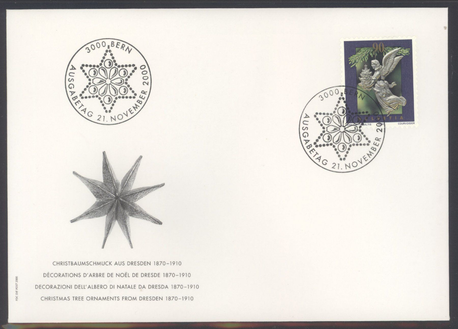 Tutti i francobolli: 2000, FDC, Sondermarke Weihnacht – Usato da Willisau venduto da Vollstempel