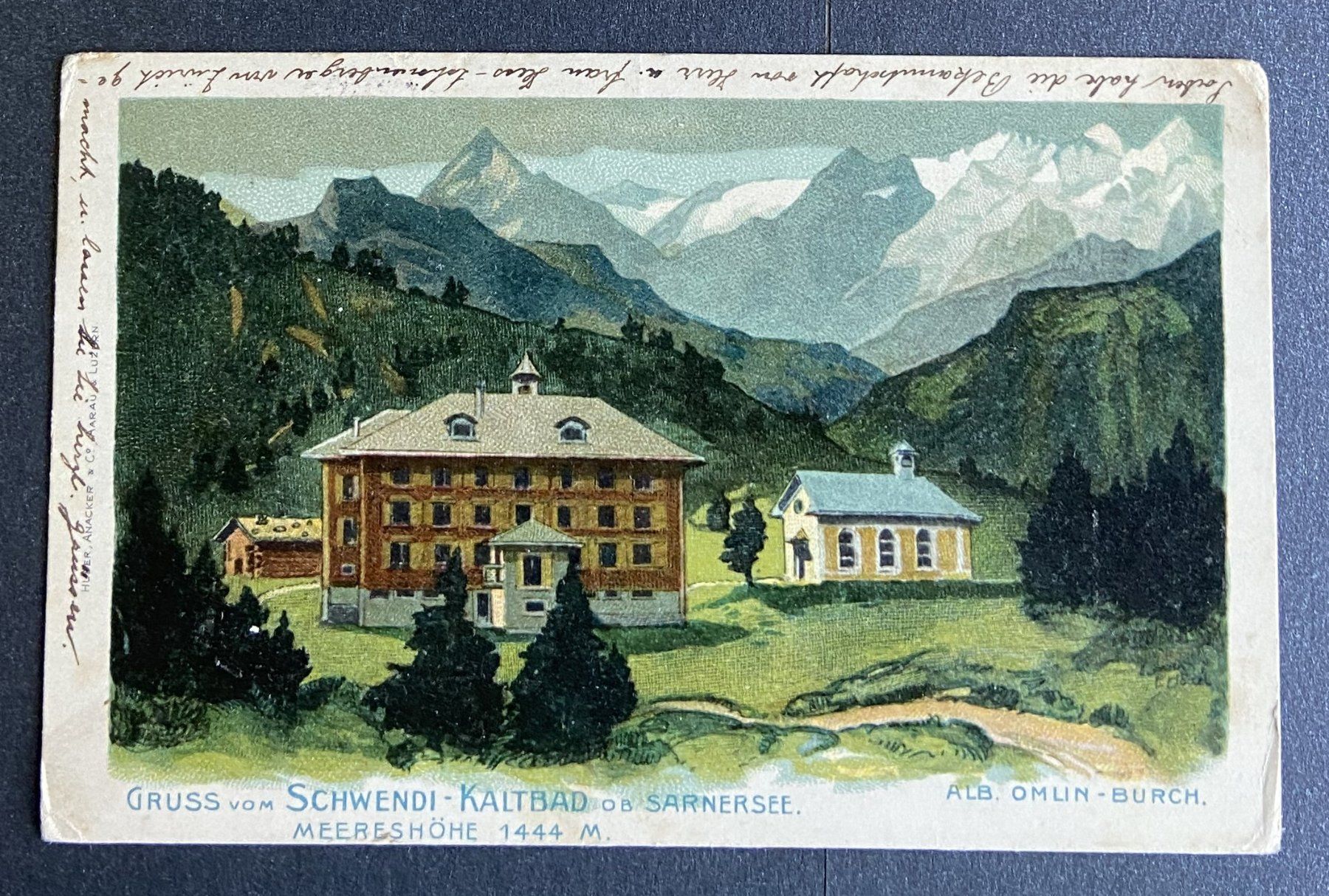 Cartoline postali: AK Schwendi - Kaltbad ob Sarnersee – Usato da Böckten venduto da Hansi36