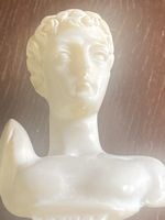 Antike Büste des Hermes, Alabaster, signiert ERMES 48
