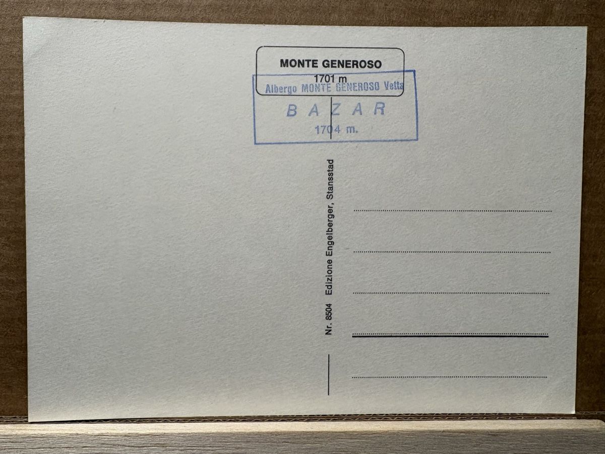 Cartoline postali: AK von Monte Generoso – Usato da Rümlang venduto da Kartenpost1 1