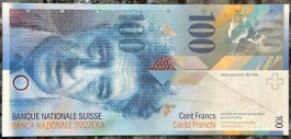 100 CHF Note - Schweizer Banknote - Sammlerstück