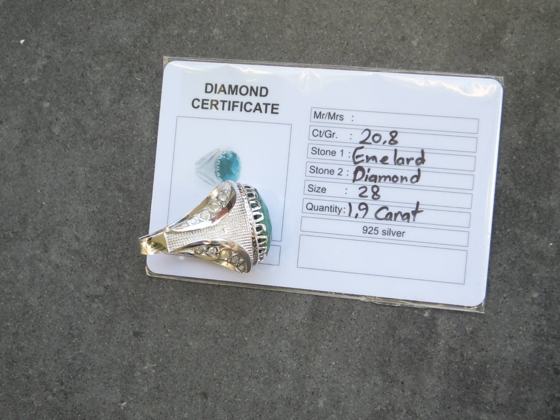 Ringe: Herrenring mit Echtem Emerald Stein – Neu (gemäss Beschreibung) aus Unterentfelden von l654321a 3