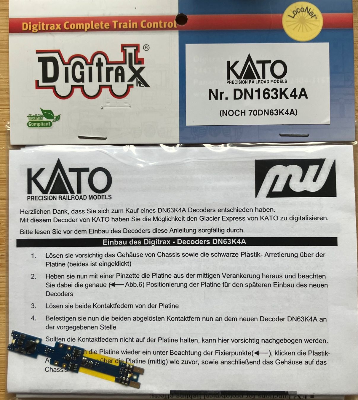 RhB Digital Decoder fur Kato Lok RhB Neu OVP (Neu und originalverpackt ...