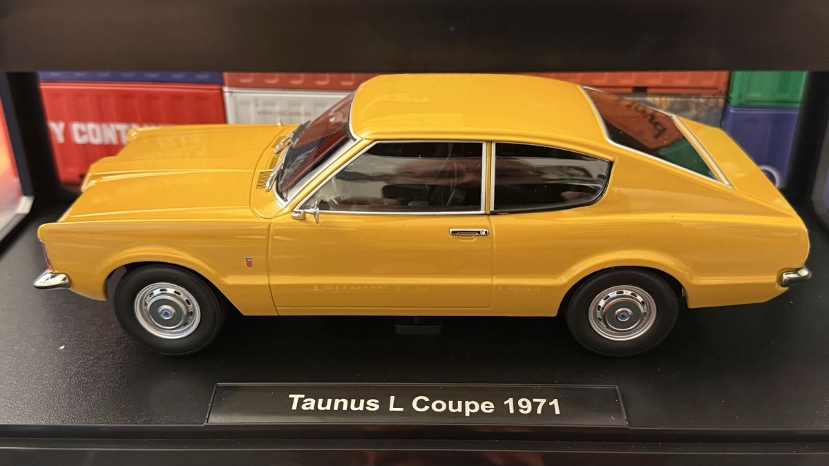 Ford Modellini d'auto: Ford Taunus L Coupe 1971  – Nuovo e nell'imballaggio originale da Basel venduto da Zomeg 2