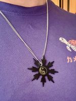 Asiatische Halskette | Ninja Wurfstern | Kette | Yin-Yang
