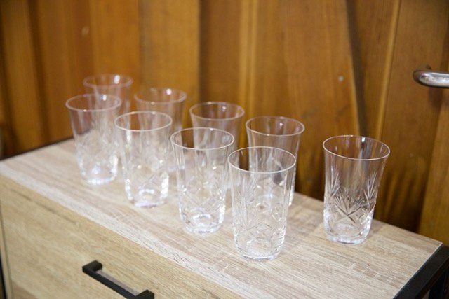 Bicchieri: Neun Kristallglas Trinkgläser – Usato da Titterten venduto da fra_v27g