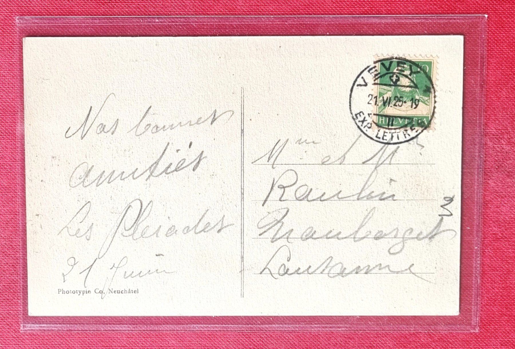 Cartoline postali: Les Pleiades - La Gare - Bahnhof - Chemin de Fer - 1925 – Usato da Rothrist venduto da RROENK 1