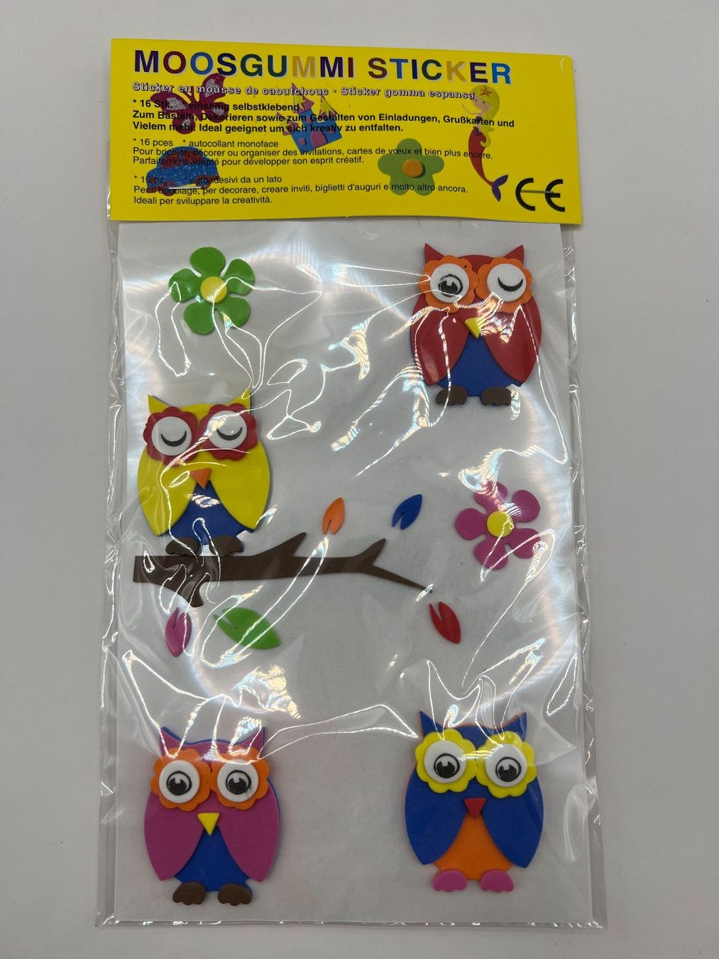 Aufkleber: 16 Stk. Moosgummi Sticker Aufkleber Kleber – Neu und originalverpackt aus Vaduz von NotNeeded
