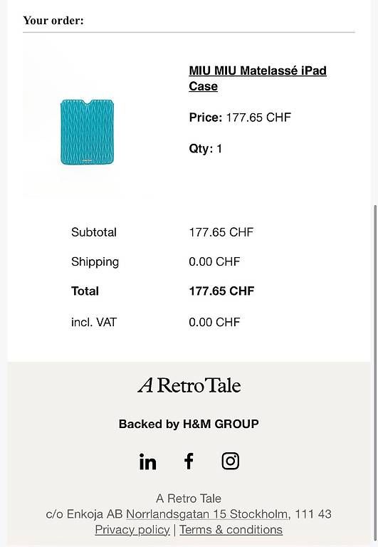 Covers & Taschen: miumiu iPad-Hülle – Gebraucht aus Wald ZH von mer_7wb8 4