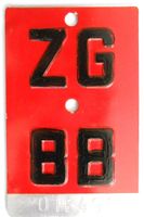 Velonummer Zug ZG 88, letzte Velonummer ZG!