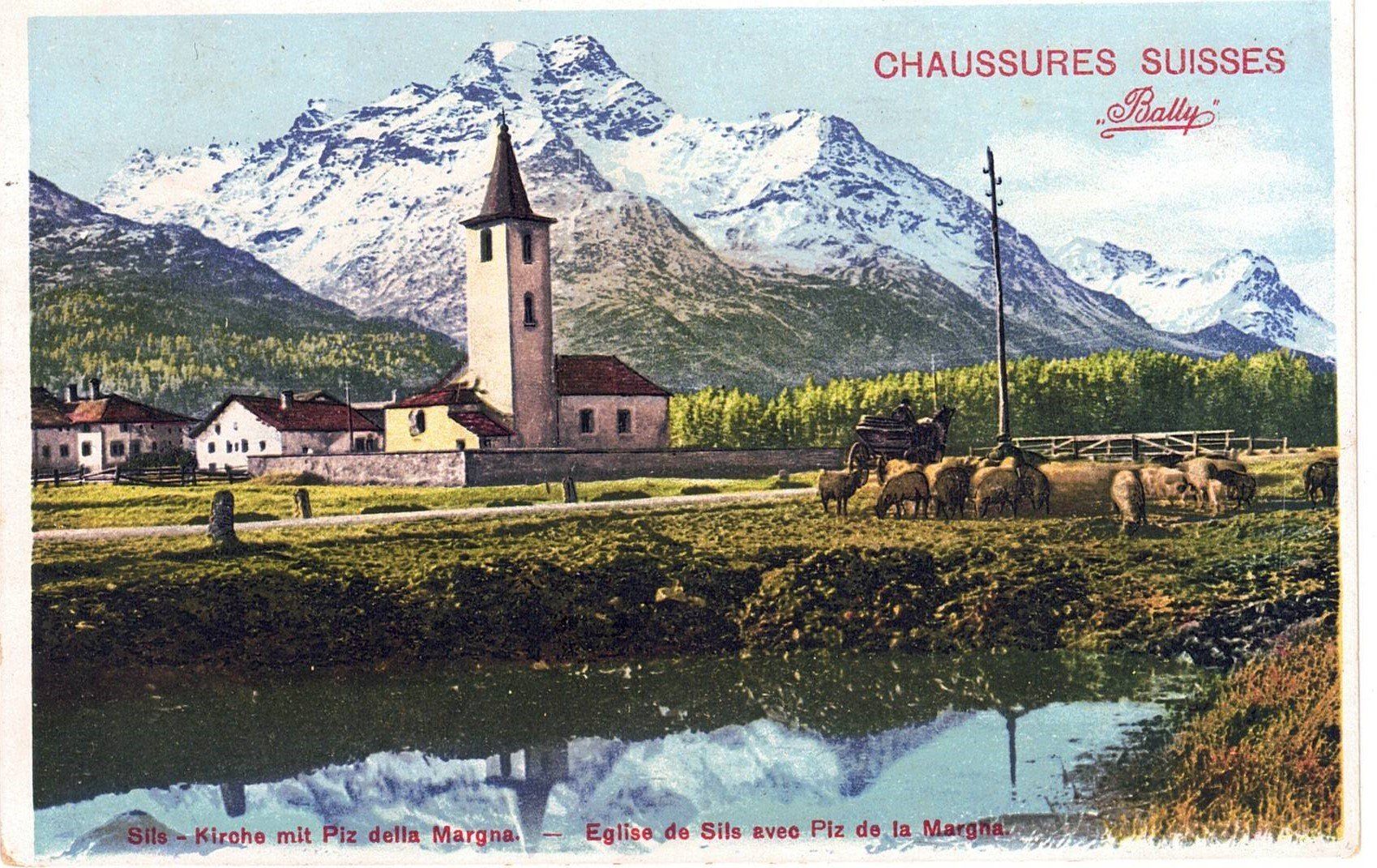 Cartoline postali: 1910 Sils mit Piz della Margna – Usato da Kreuzlingen venduto da Koi4