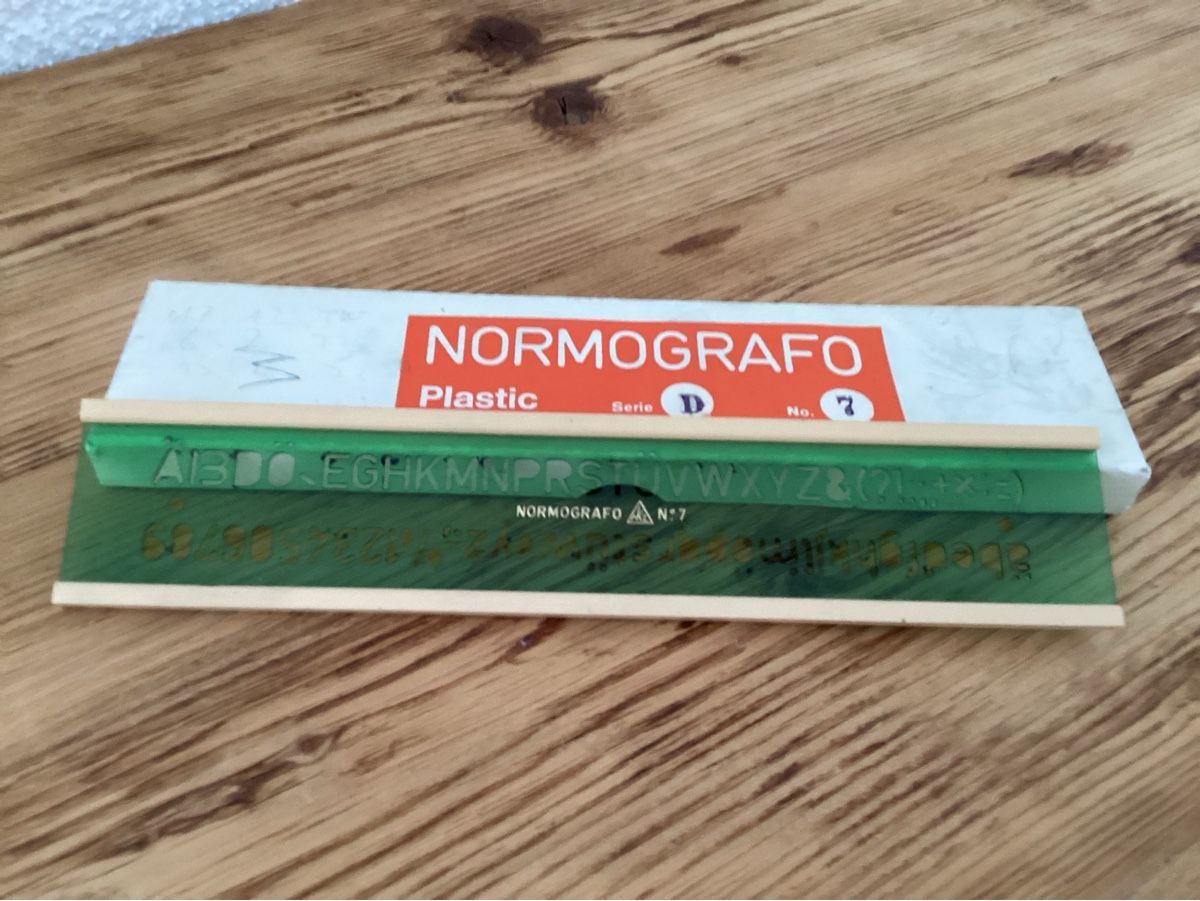 Sciablone: Vintage Normografo Schablone Nr. 7 – Usato da Wassen UR venduto da SABDOM 1
