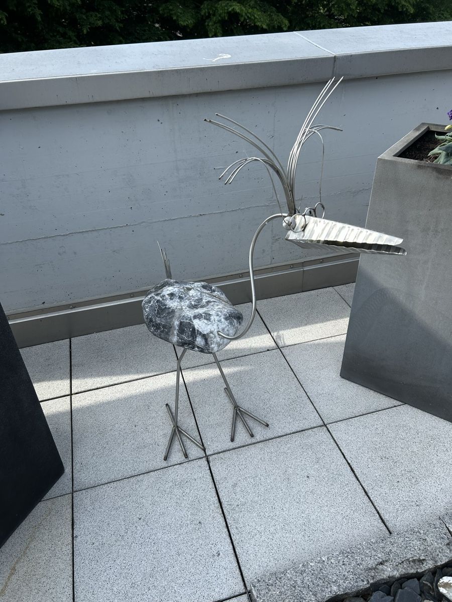Statuette: 3 Deko-Vögel  Stein Metall – Usato da Arnegg venduto da ASCHERMITTWOCH