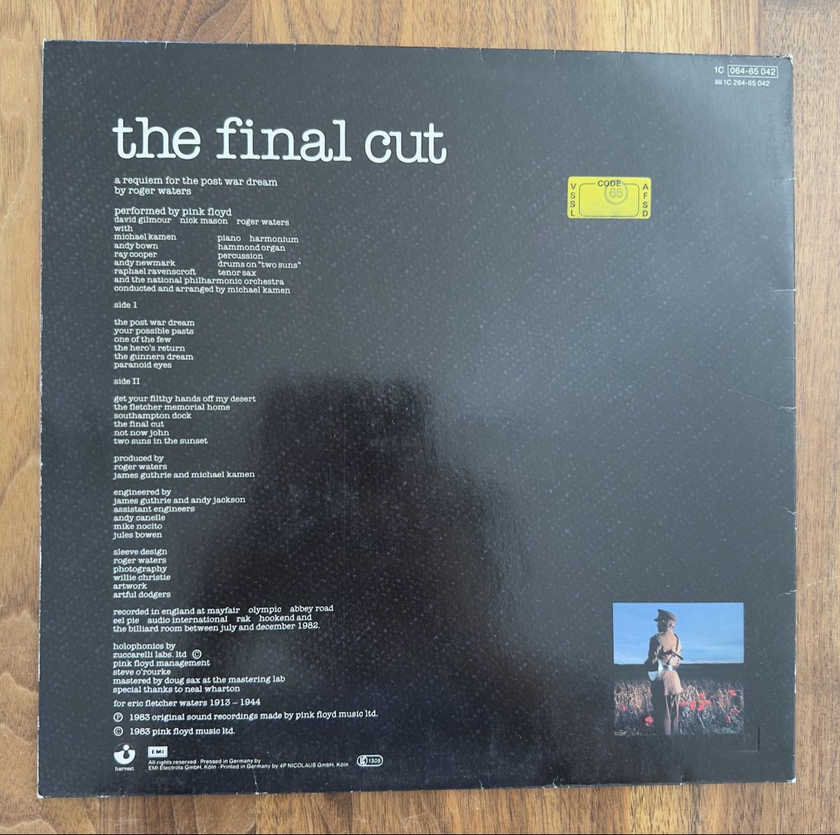 Dischi in vinile: VINYL PINK FLOYD "THE FINAL CUT" – Usato da Brigerbad venduto da Marcelo79 5