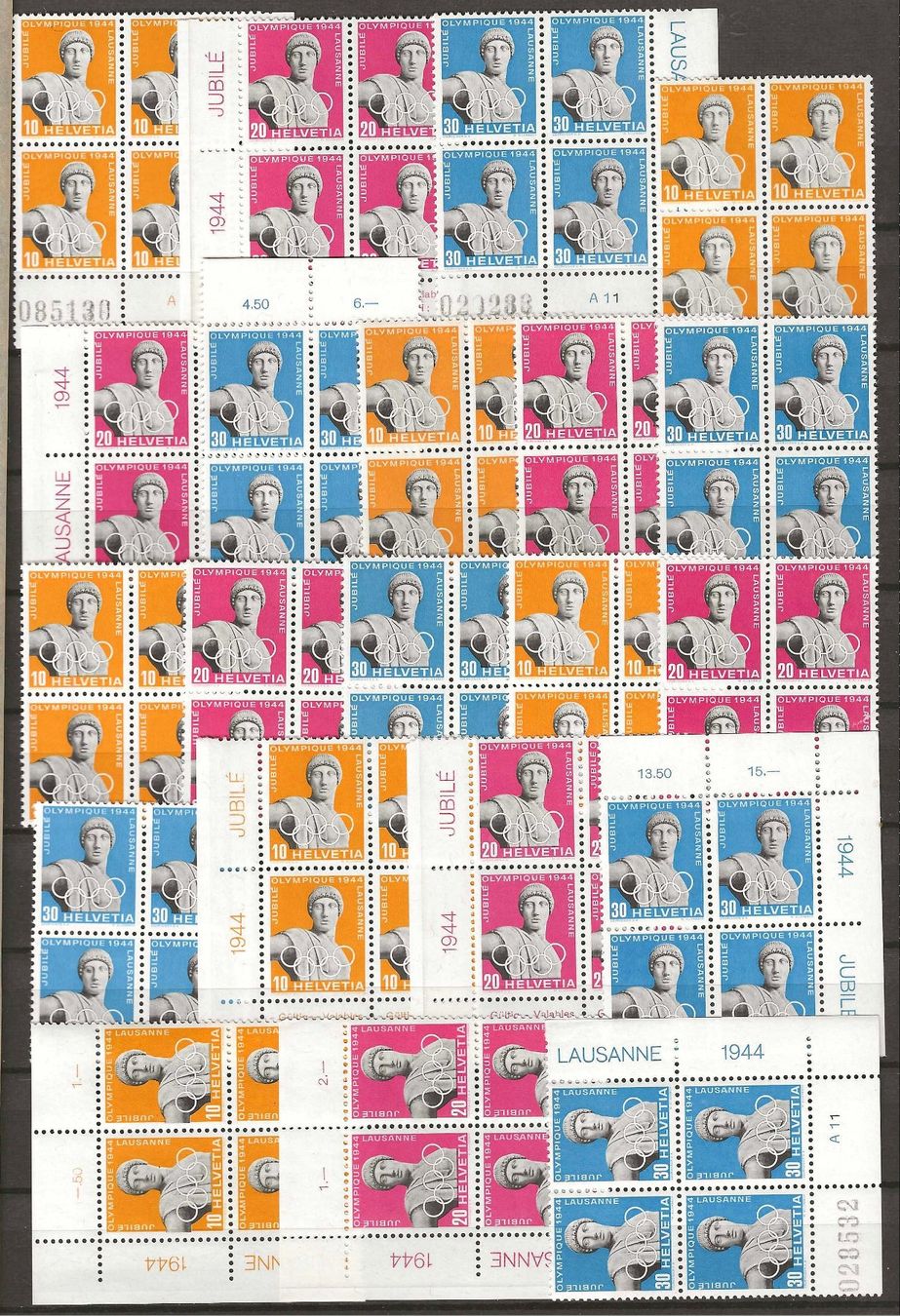 Tutti i francobolli: Steckseite mit Nr. 259 - 261 im VB - postfrisch ** – Nuovo (secondo la descrizione) da Gümligen venduto da Geniusbuy