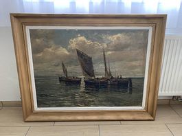 Leinwandbild mit Holzrahmen "antik"