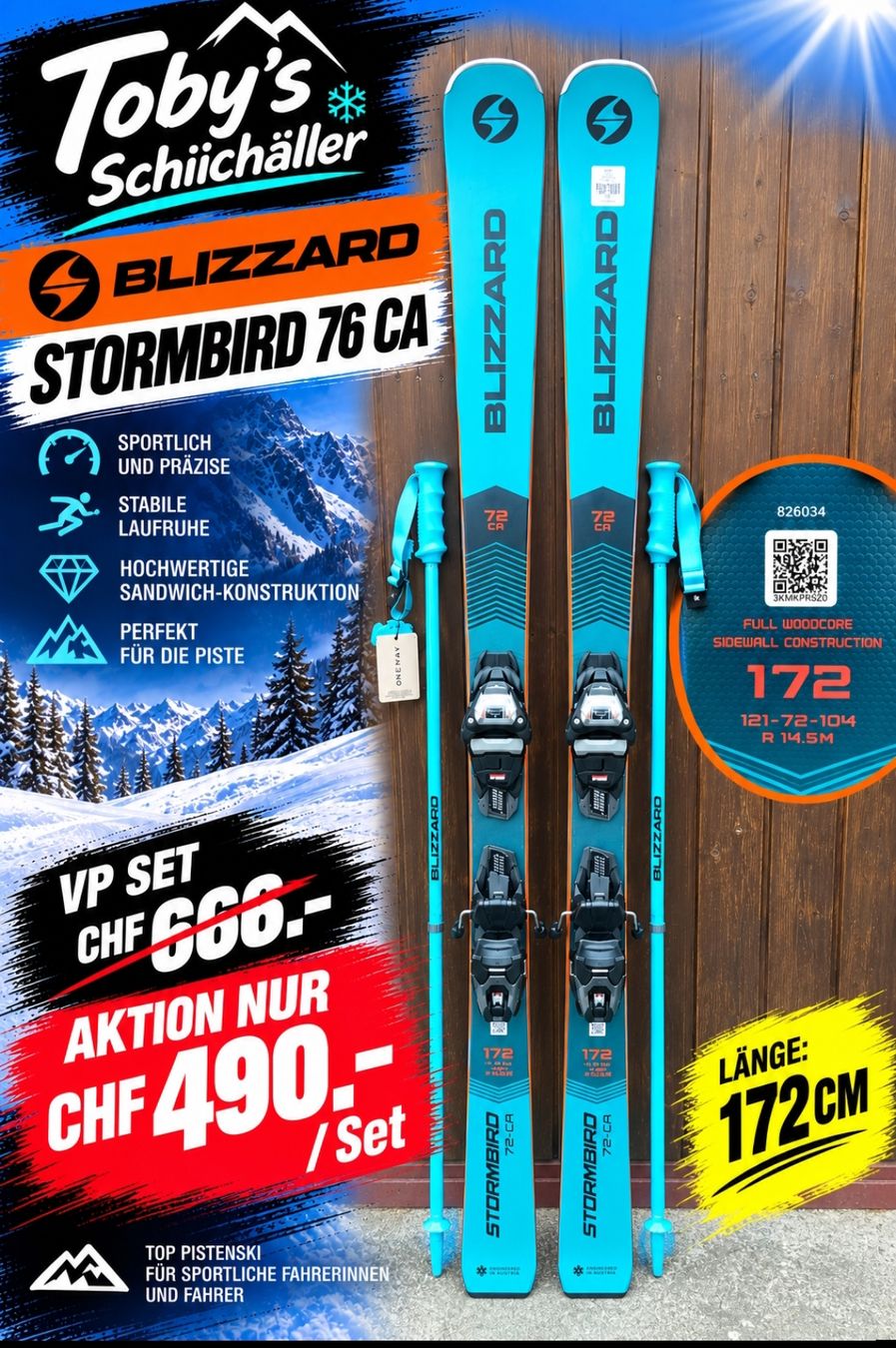 Blizzard Skis: Ski Blizzard Stormbird 76 CA 172cm  – Neu (gemäss Beschreibung) aus St.Antoni von starsforlife