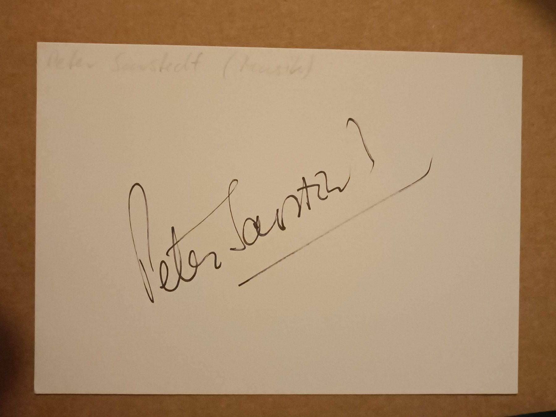 Autogramme: Peter Sarstedt - †2017 – Gebraucht aus Menziken von Artographs