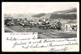 AK Langnau am Albis, Ortsansicht mit Kirche