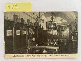 alte Ansichtskarte Klötzlikeller Bern, 1926