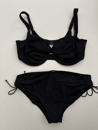 Schwarzer Bikini, Rosa Faia, Gr. 42/E, neuwertig!