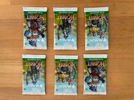 6 boosters Magic The Gathering The Hobbit OVP sealed