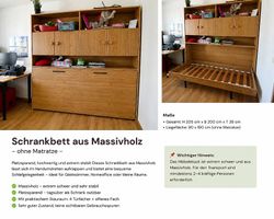 Schrankbett aus Massivholz