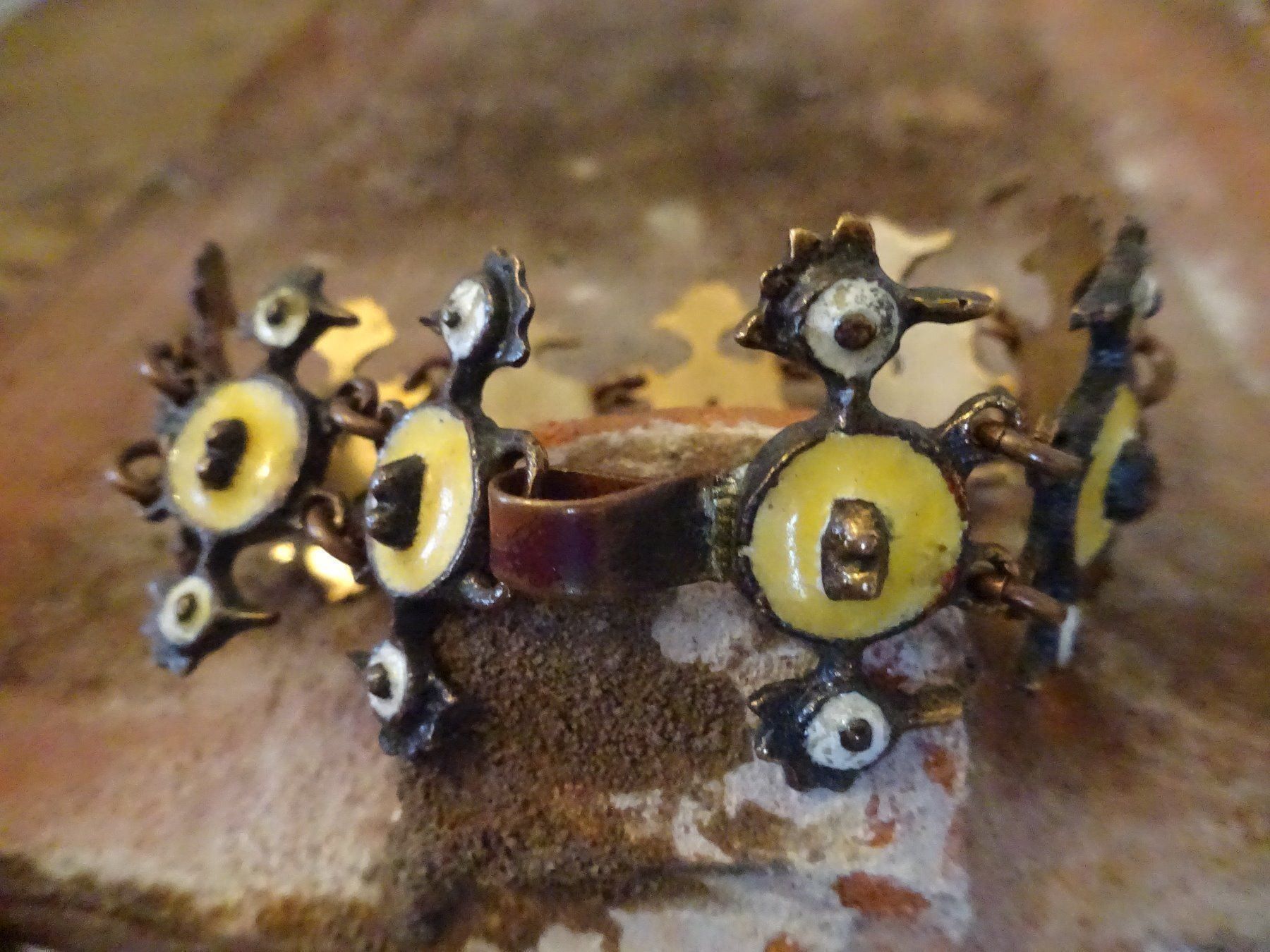 Bracciali & Braccialetti: Armband Emaille Specht Hahn Cloisonné – Usato da Esslingen venduto da FetteSchnecke 4