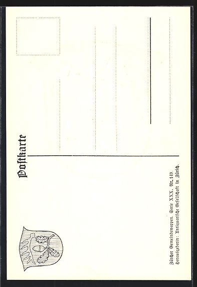 Cartoline postali: Flaach, Wappen mit Hirschstange und Eich – Usato da Berlin venduto da bartko-reher 1