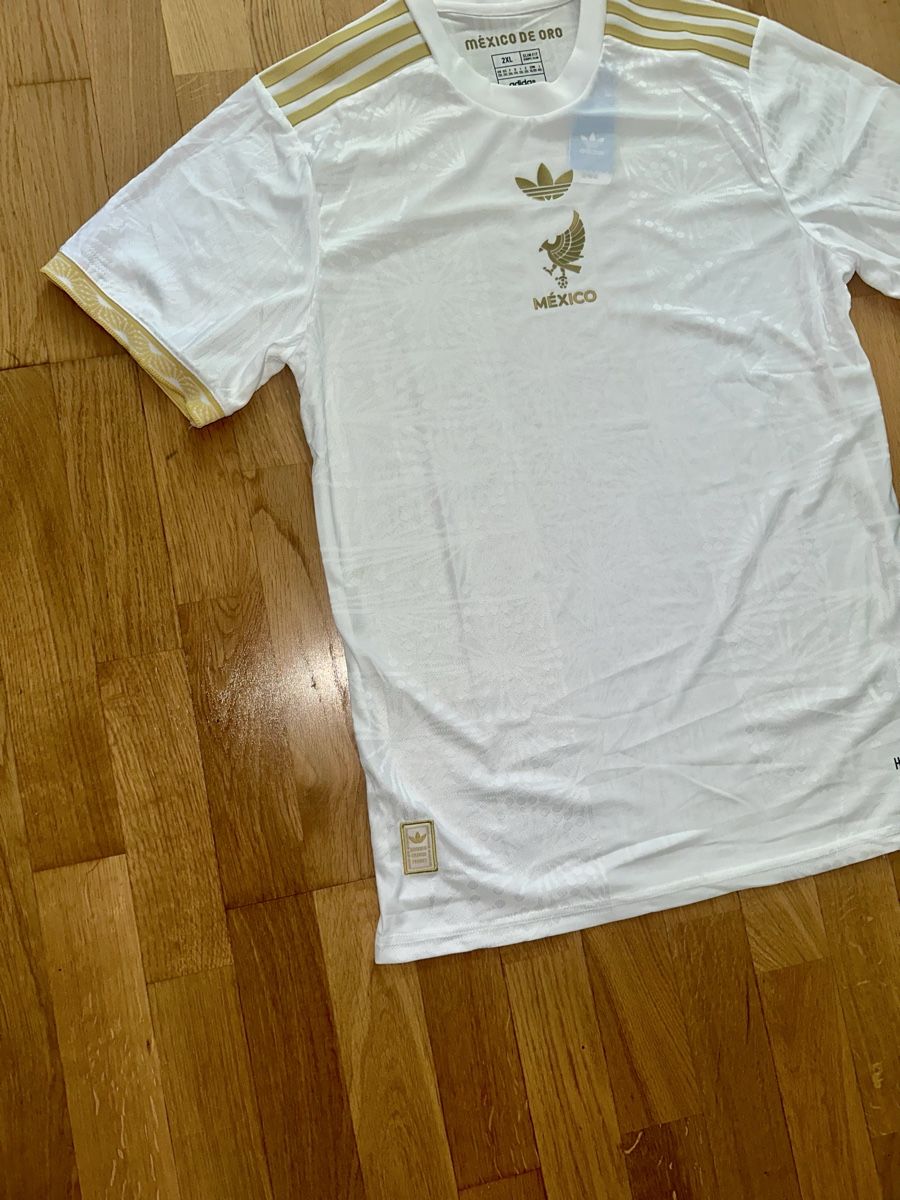 Adidas Canottiere & Pantaloni: Mexiko Trikot Weiss Gold Gr. XXL – Nuovo (secondo la descrizione) da Bern venduto da rub_8mhx 5