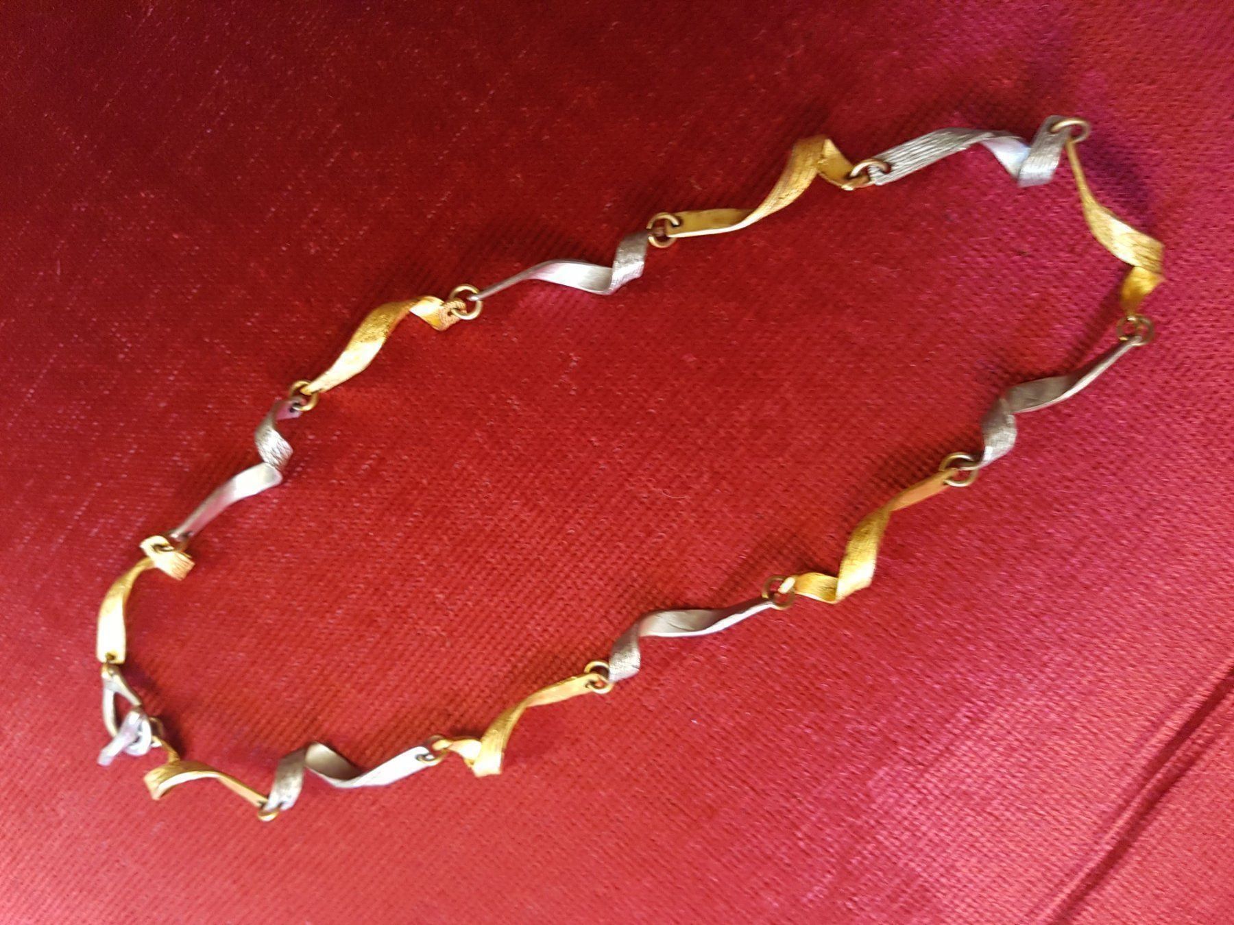Catenine: Kette mit aparten Gliedern gold-/silberfarben – Usato da Ettingen venduto da Maranathatalitha 1