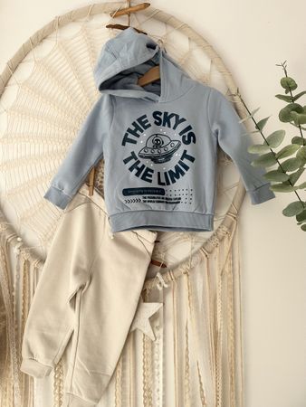 Hose mit Pullover, innen angeraut, Gr. 92 *NEU