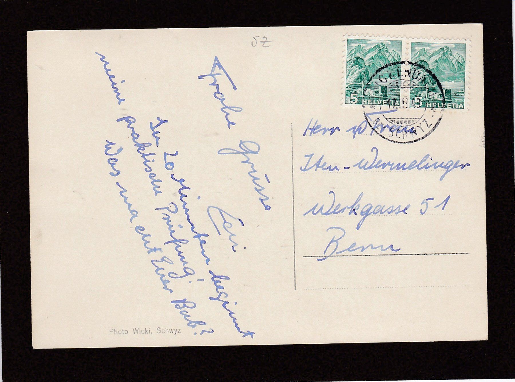 Cartoline postali: SCHWYZ 1949 Lehrerpatent – Usato da Reiden venduto da cinfis 1