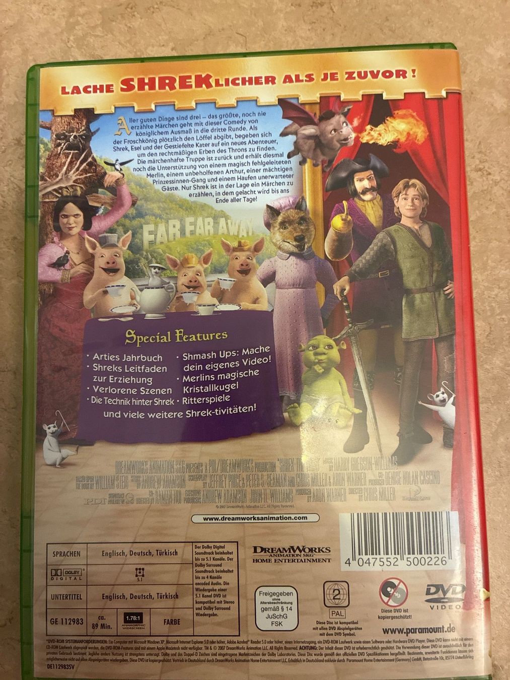 Alle DVDs: DVD- Shrek der Dritte – Gebraucht aus Guntershausen von Gloominati 1